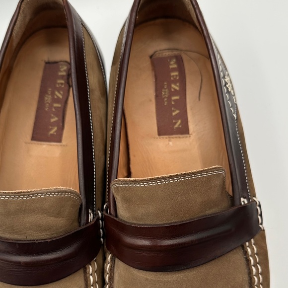 Mezlan suede Tan and dark Brown Loafers size 12 main image 10